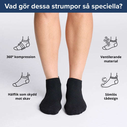 Ankelstrumpor i bambu med mild kompression